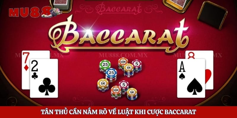 Tân thủ cần nắm rõ về luật khi cược baccarat